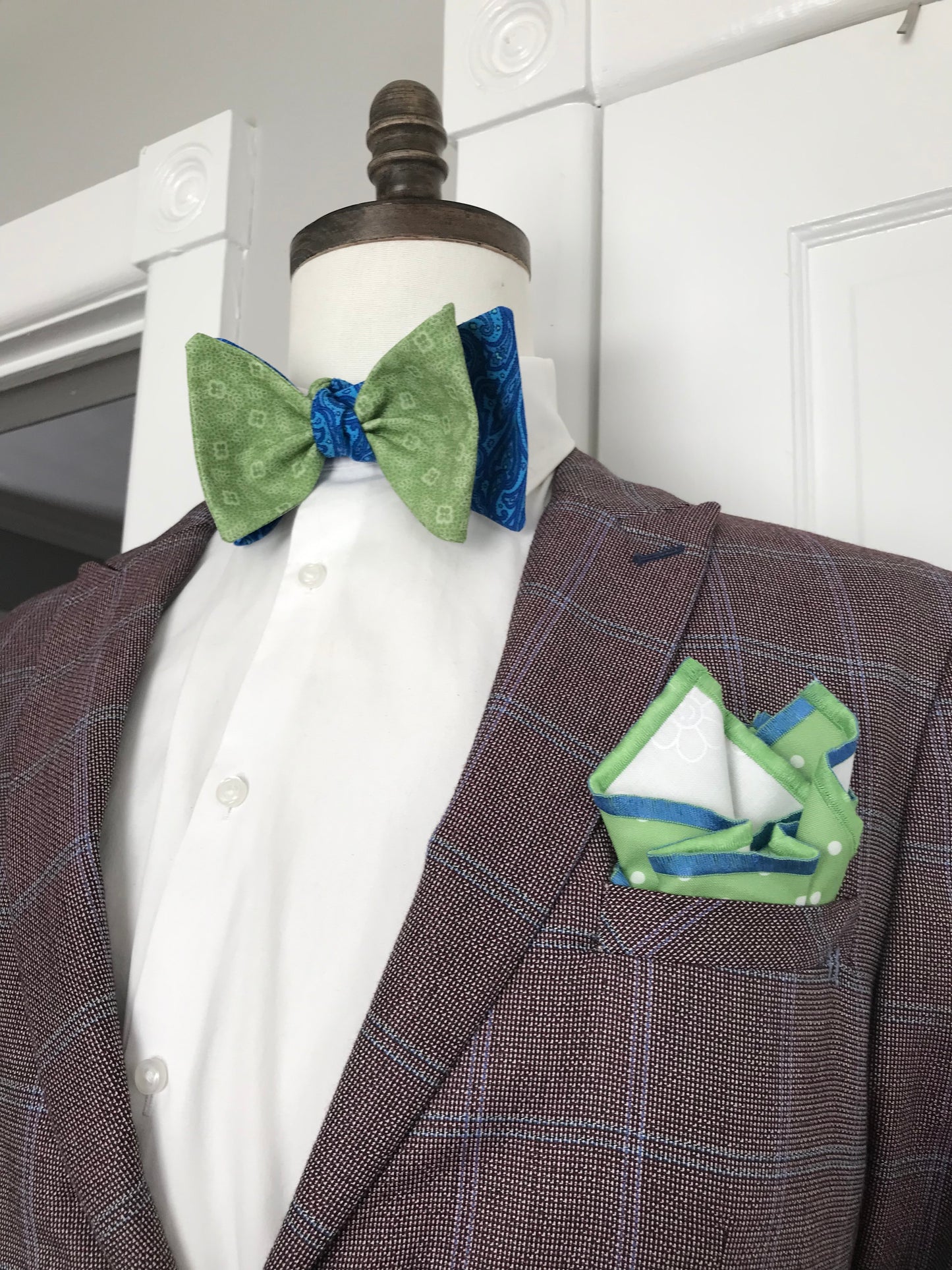 Green and blue Bowtie set (FATBOW)