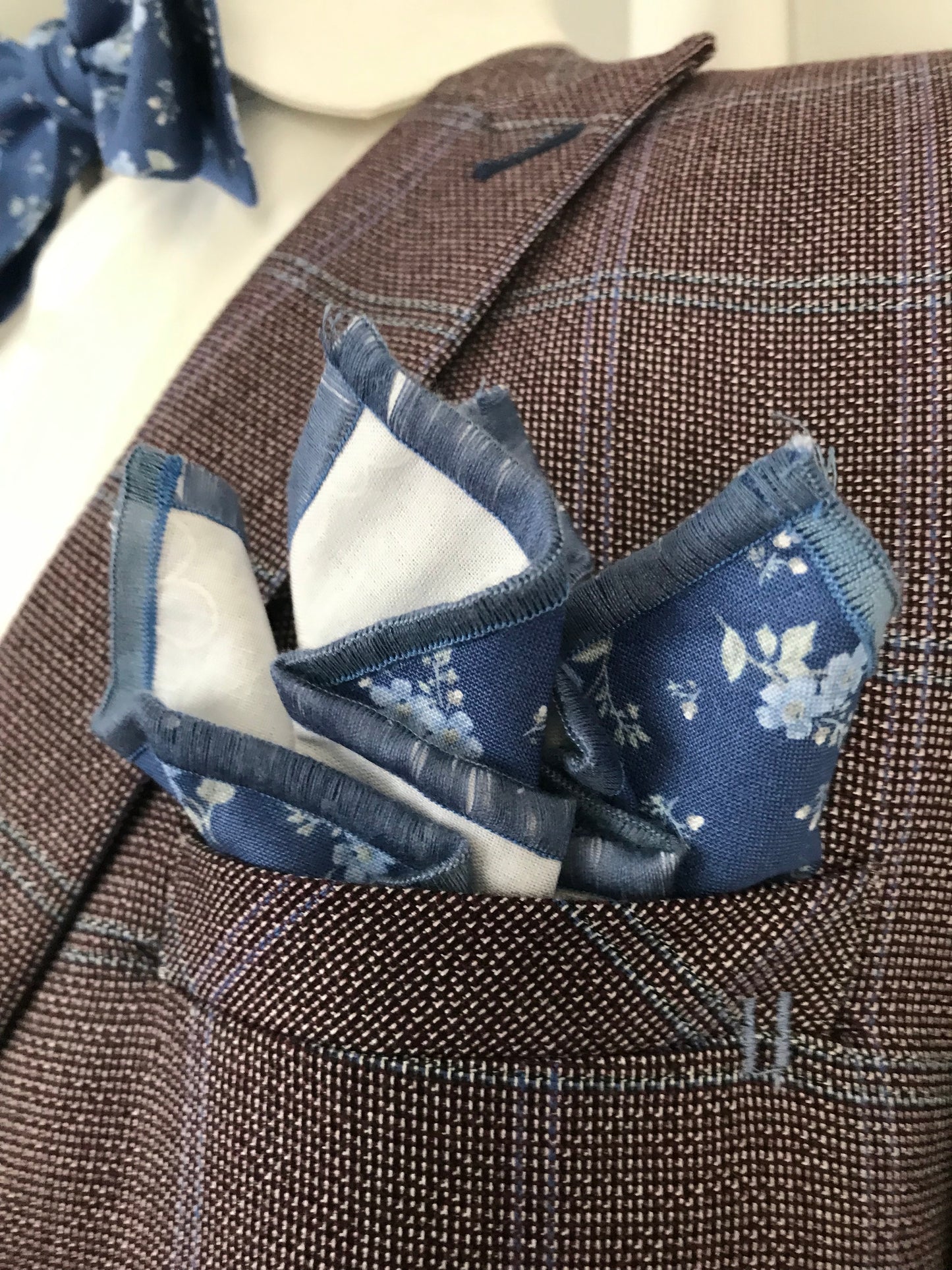 The blue flower Bowtie set (FATBOW)