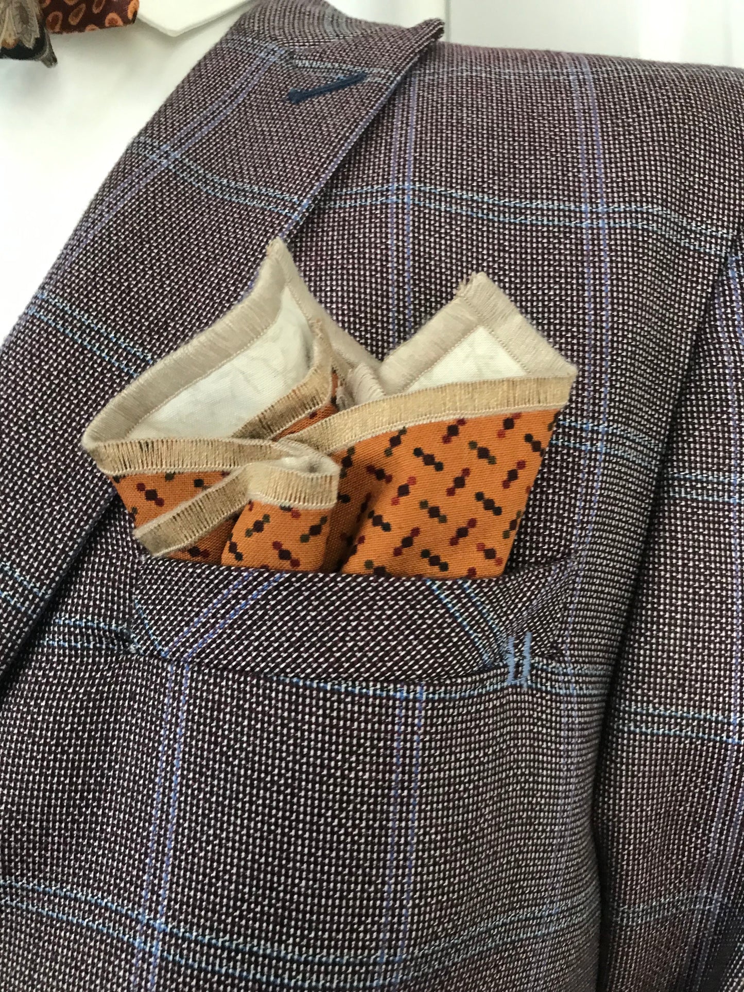 Rust and brown reversible Bowtie set (FATBOW)