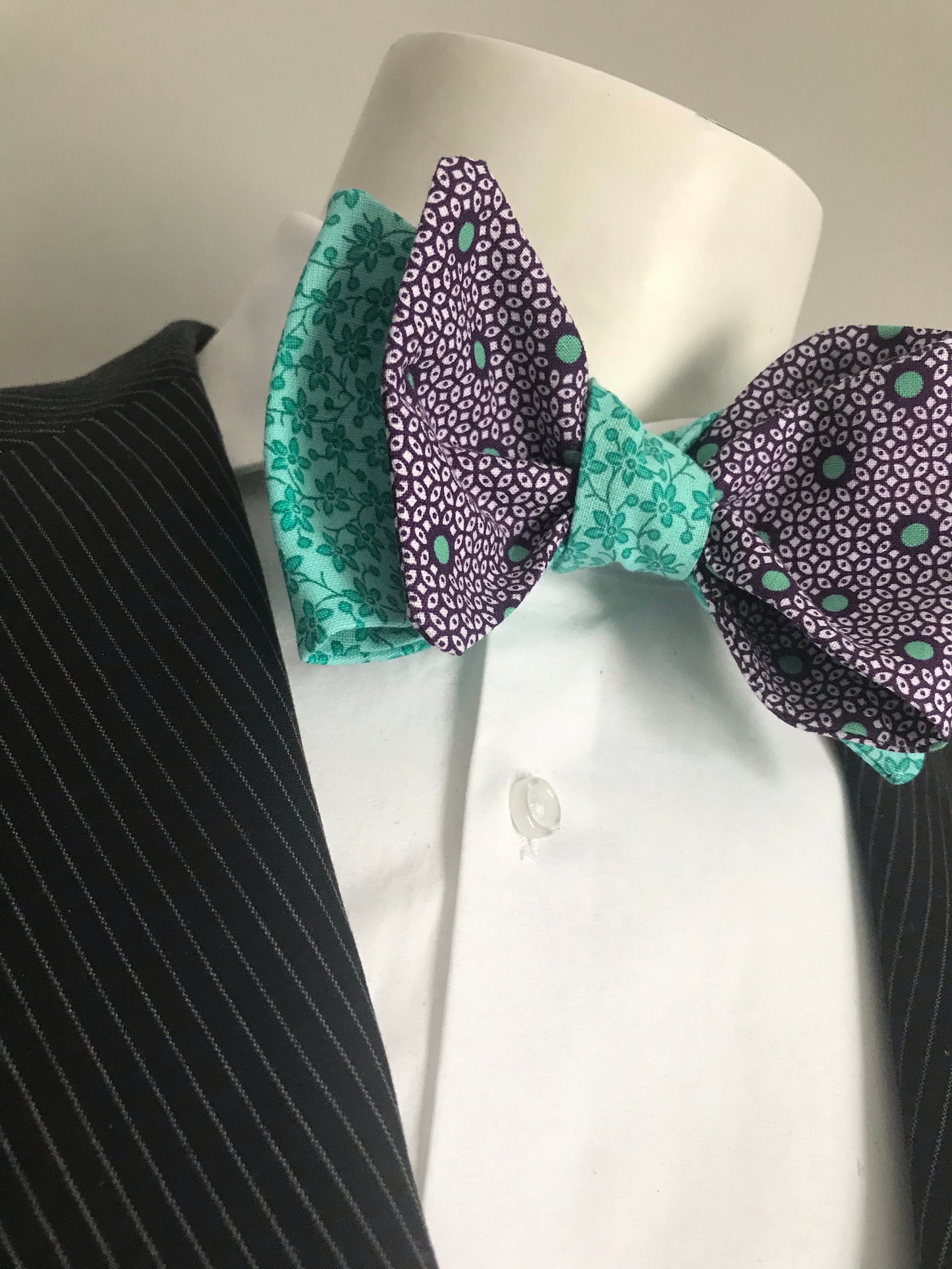 Teal Print with Purple and Teal dots