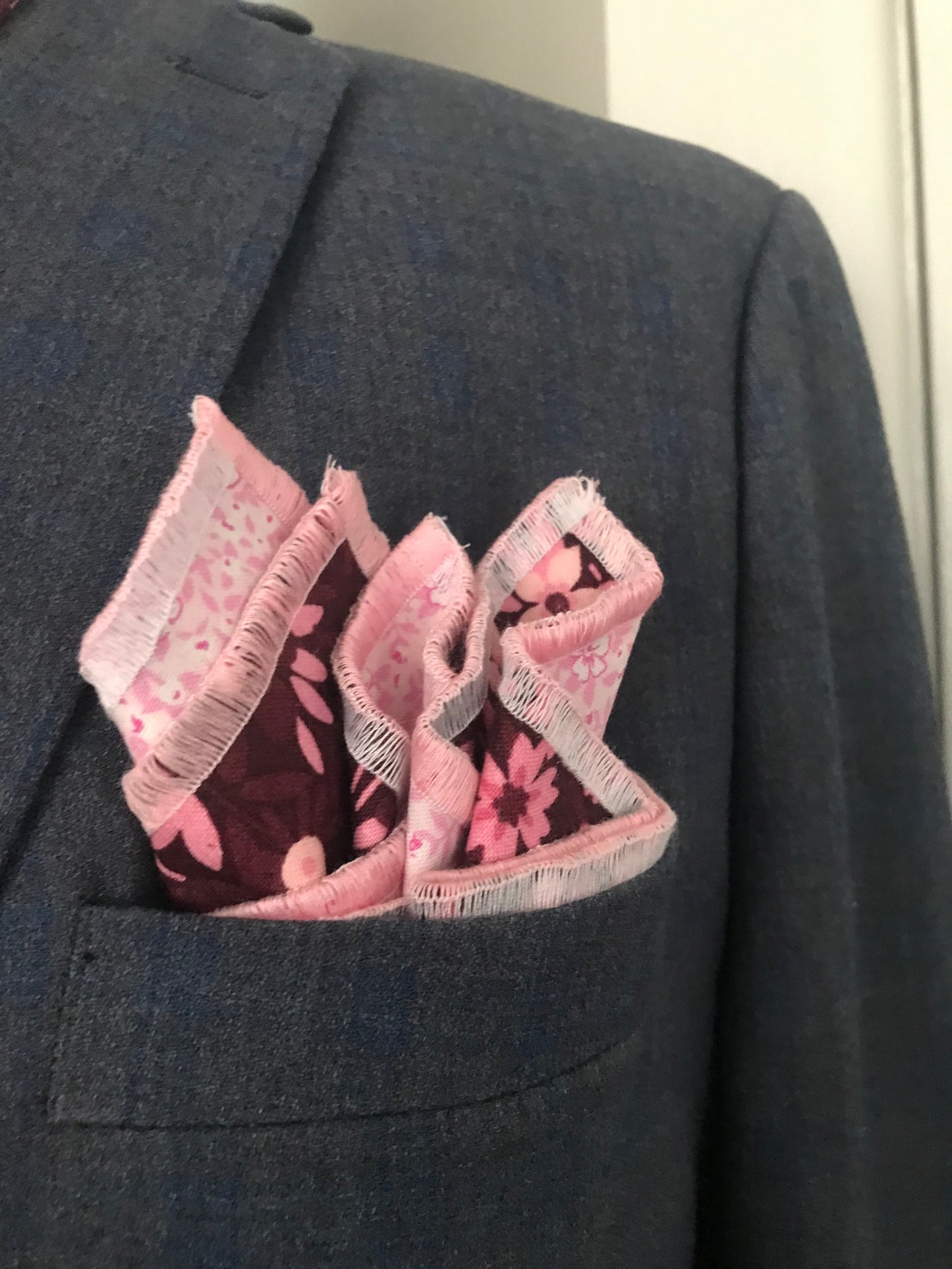 Rosy and pink print Bowtie Set(FATBOW)