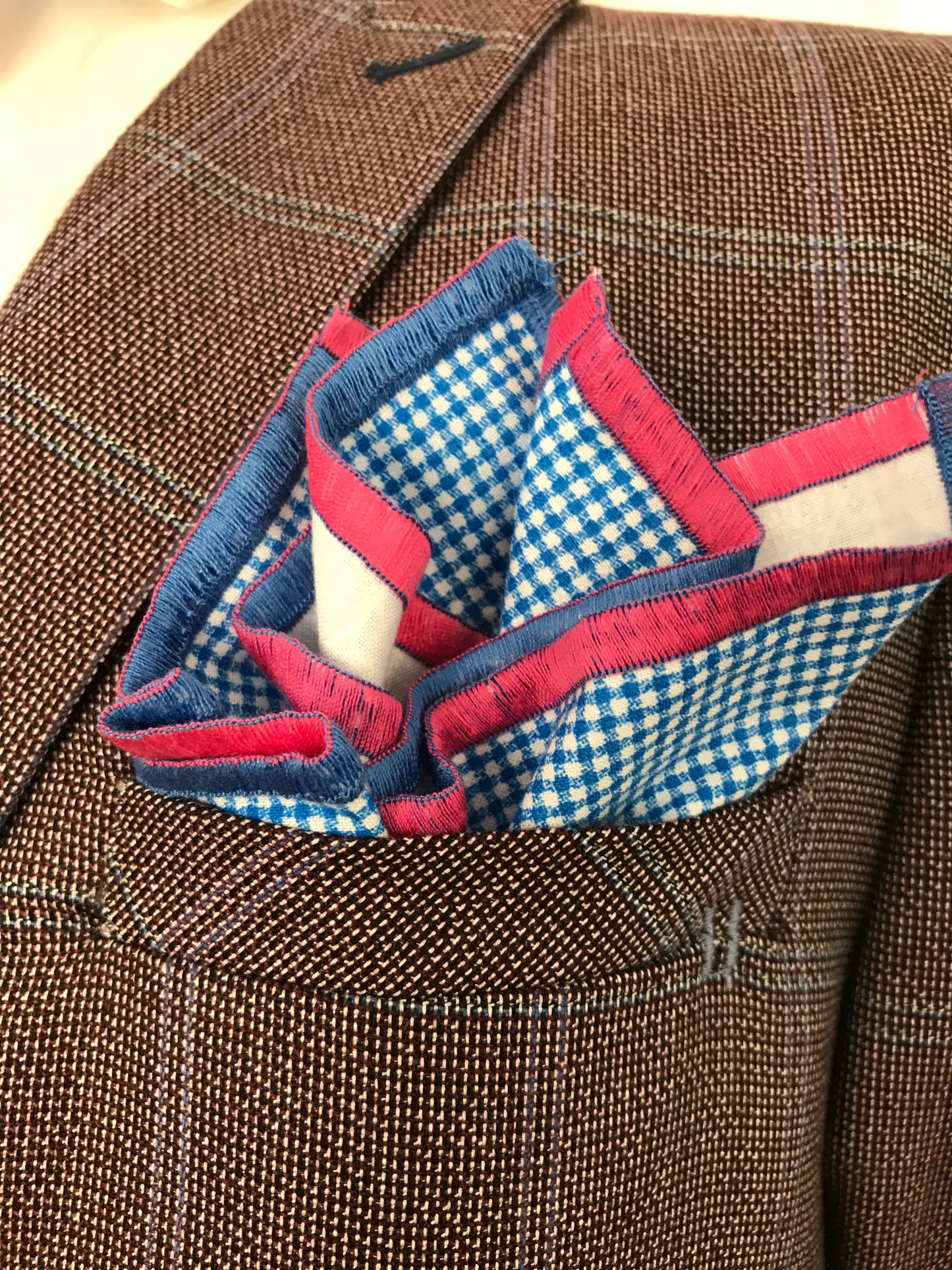 Pink and blue reversible Bowtie set (traditional)