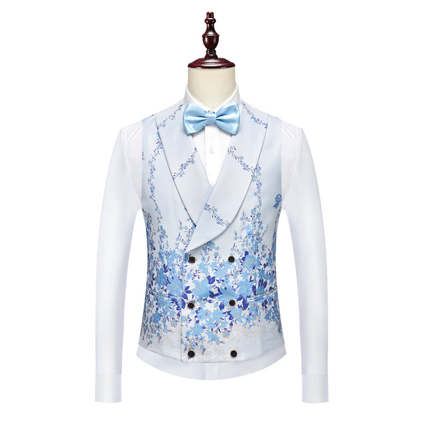 POWDER BLUE FLORAL PRINT SUIT