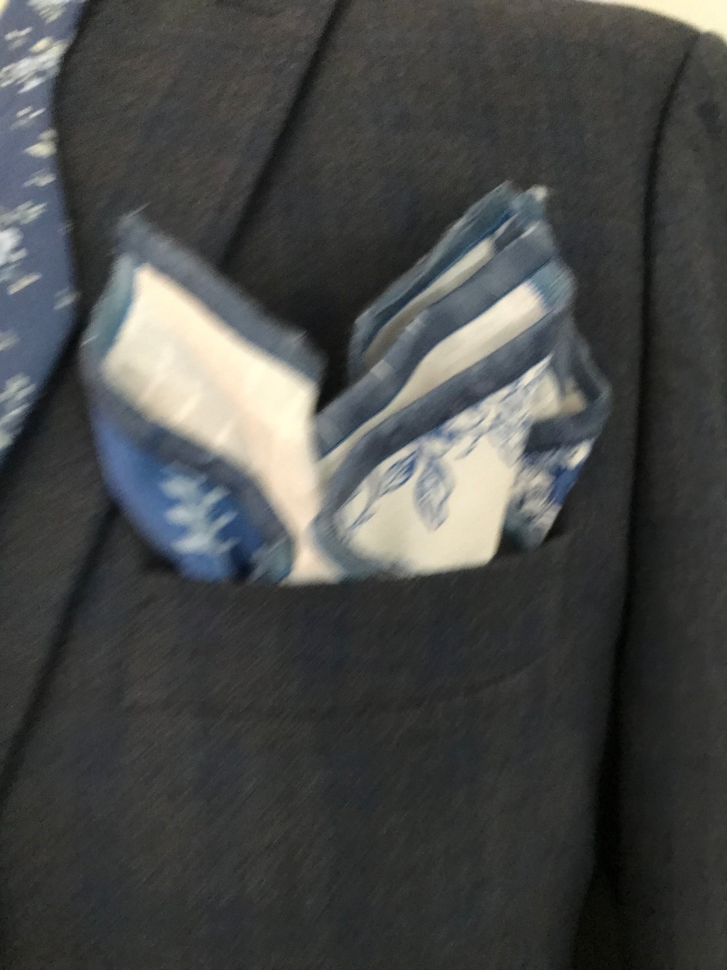 Blue print Bowtie Set (traditional)