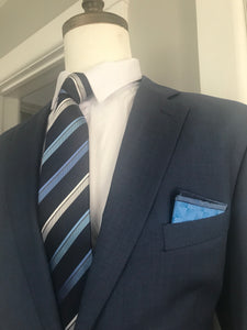 Blue stripe tie set