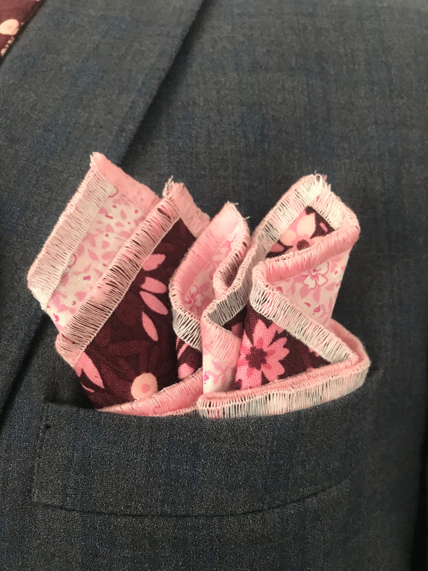 Rosy and pink print Bowtie Set(FATBOW)