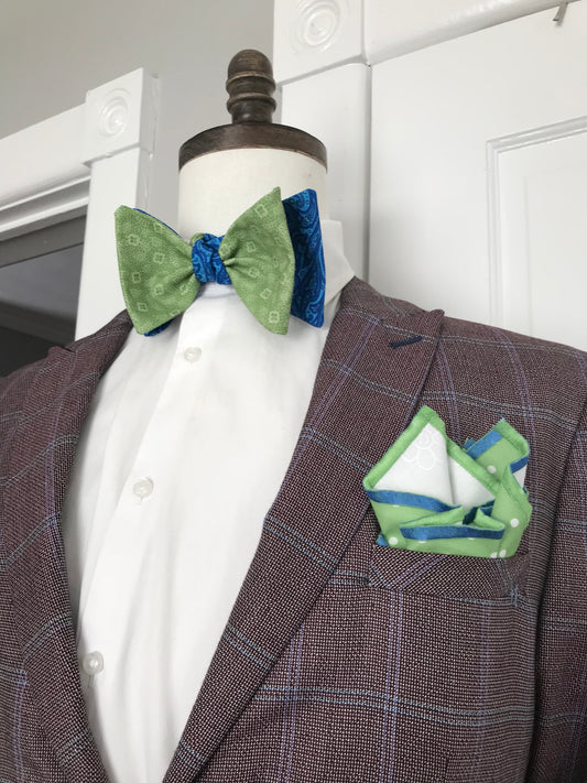 Green and blue Bowtie set (FATBOW)