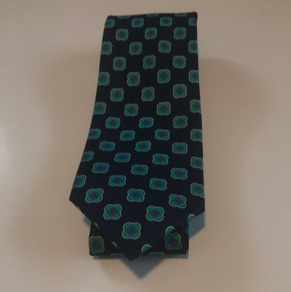 Dark blue and Teal Tie set