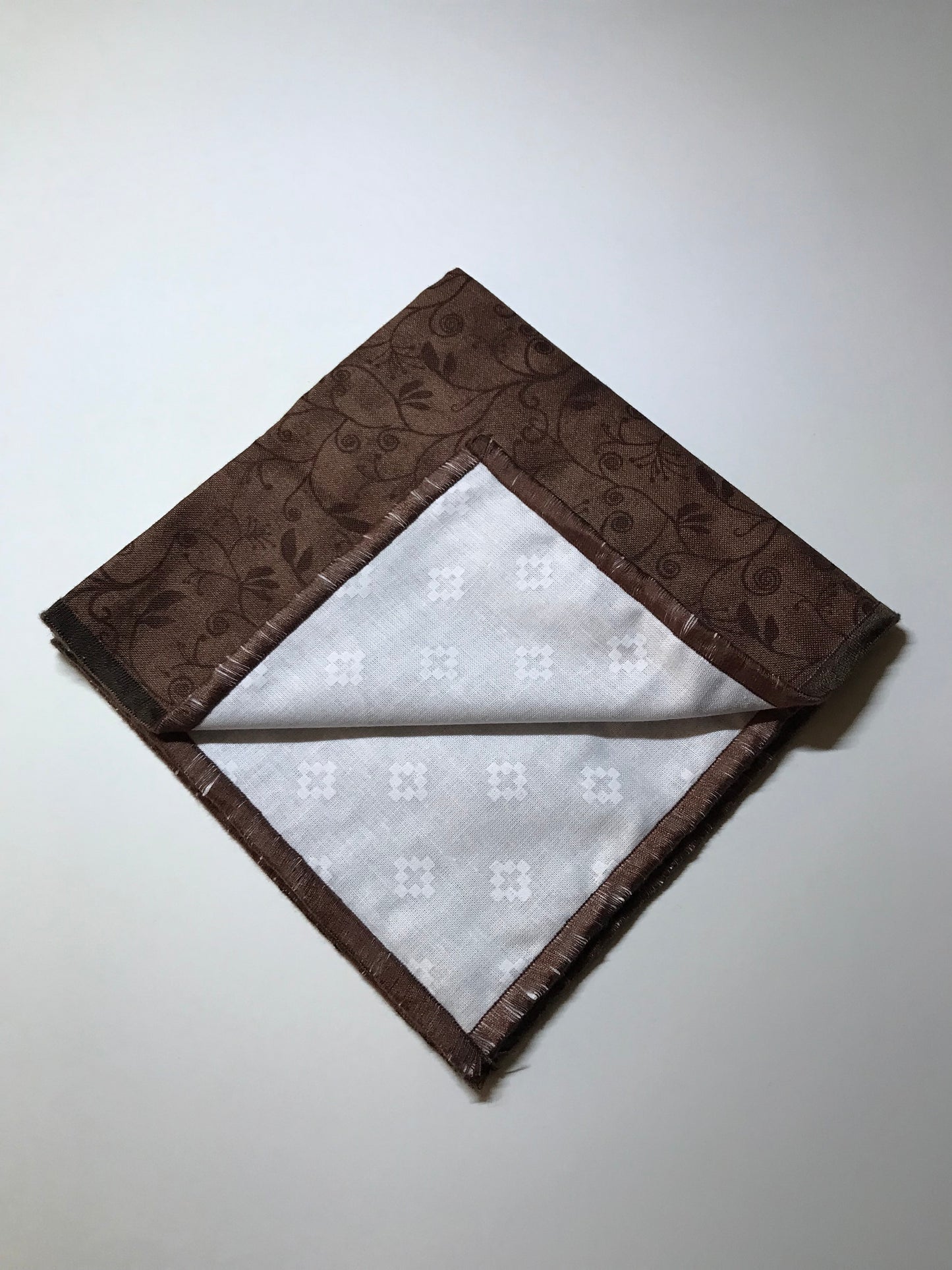 Brown and white print reversible Bowtie set with blending socks