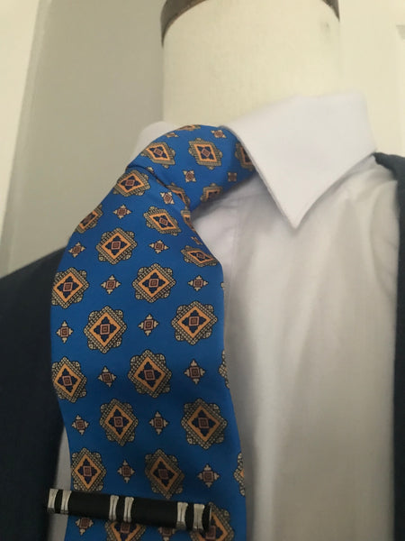 Royal blue and yellow Tie set