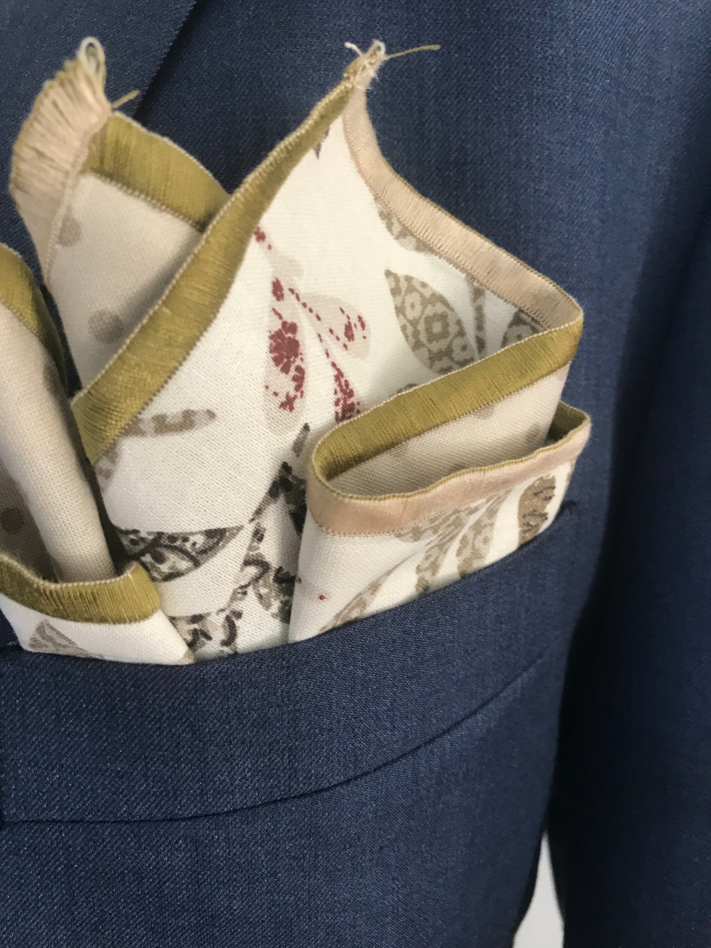 Green flower print with lighter green print reversible Bowtie set