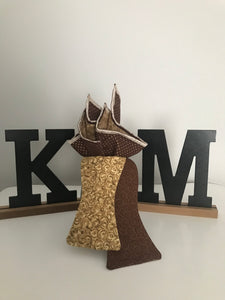Milk chocolate mix with hints of gold Reversible Bowtie set