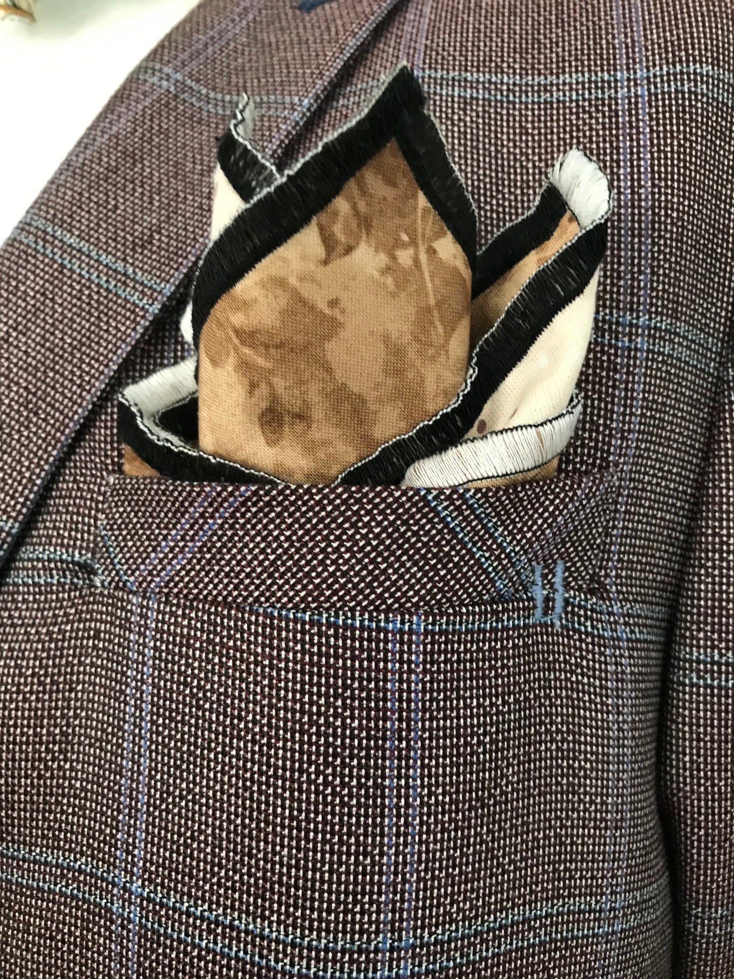 Brown and black paisley with black and white dots reversible Bowtie set (traditional)