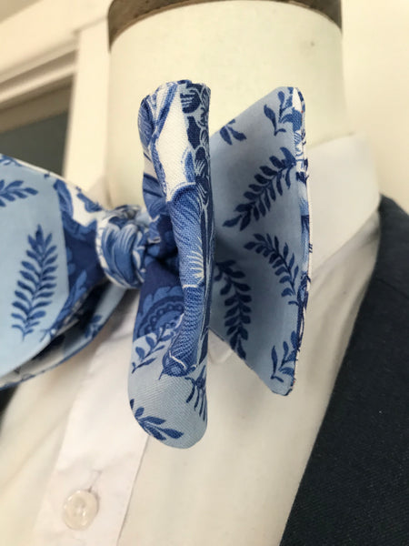 Mixed blue flower print Bowtie Set