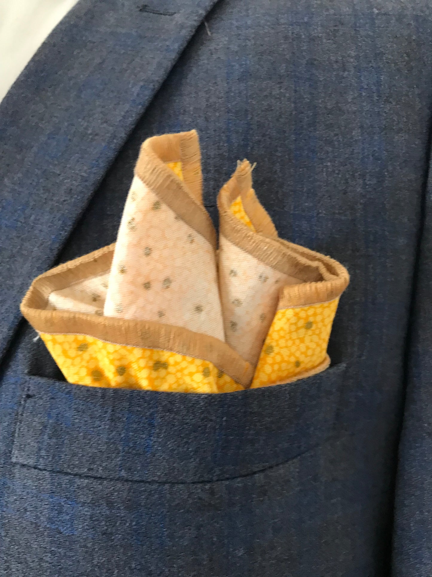 Brown and gold tie set