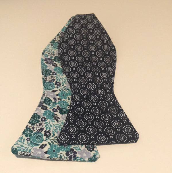 Blue and Teal Bowtie Set