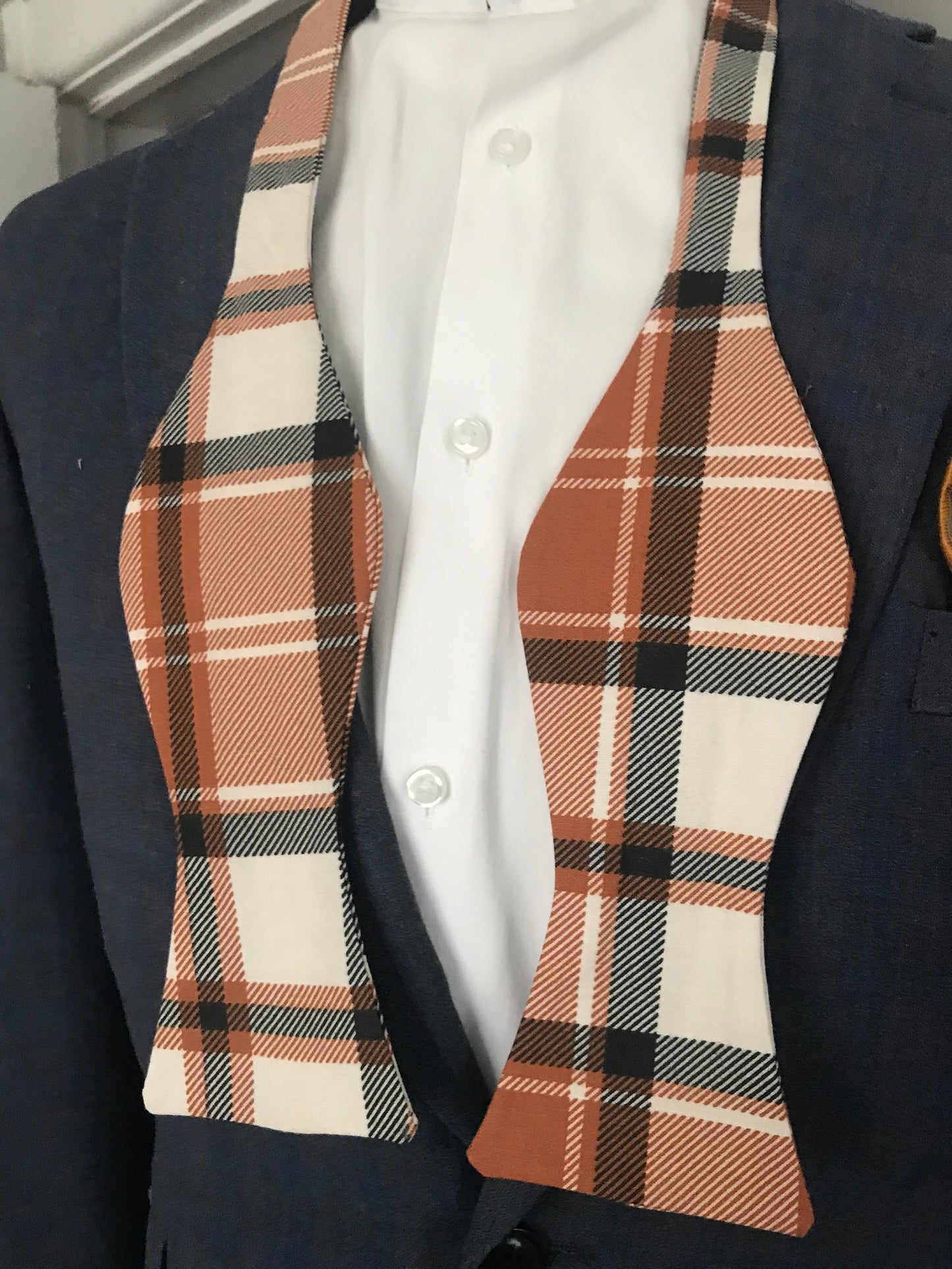 Grey and rusty print Bowtie Set (FATBOW)