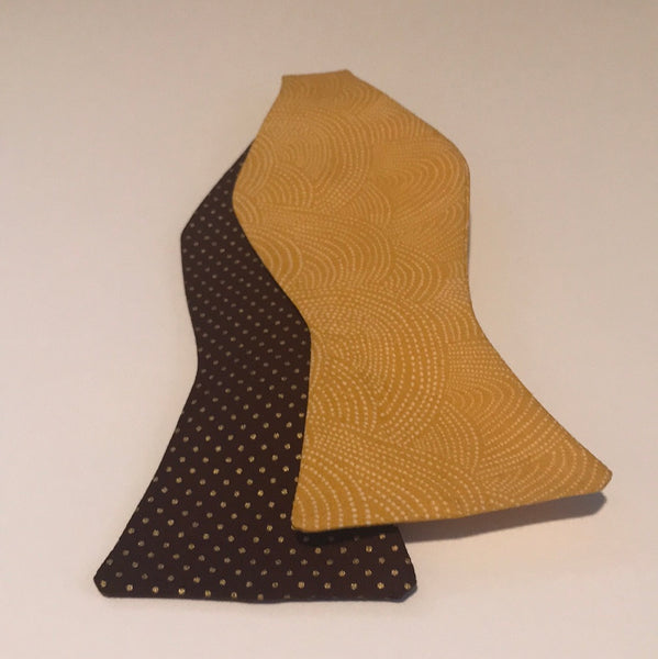 Brown and Gold Bowtie Set