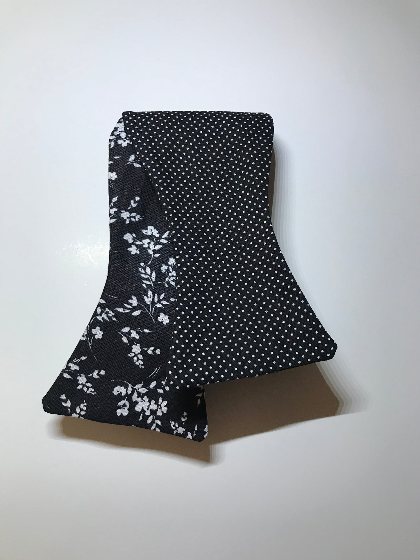 Black and white reversible Bowtie set with blending socks