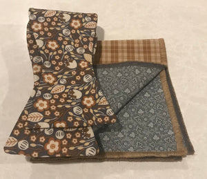 Tan and Grey Bowtie Set