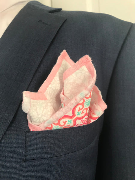 Pink print Bowtie Set