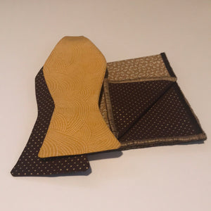 Brown and Gold Bowtie Set