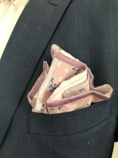Pinkish Multi Flower print Bowtie Set