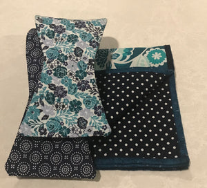 Blue and Teal Bowtie Set