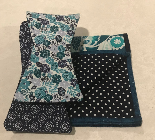Blue and Teal Bowtie Set