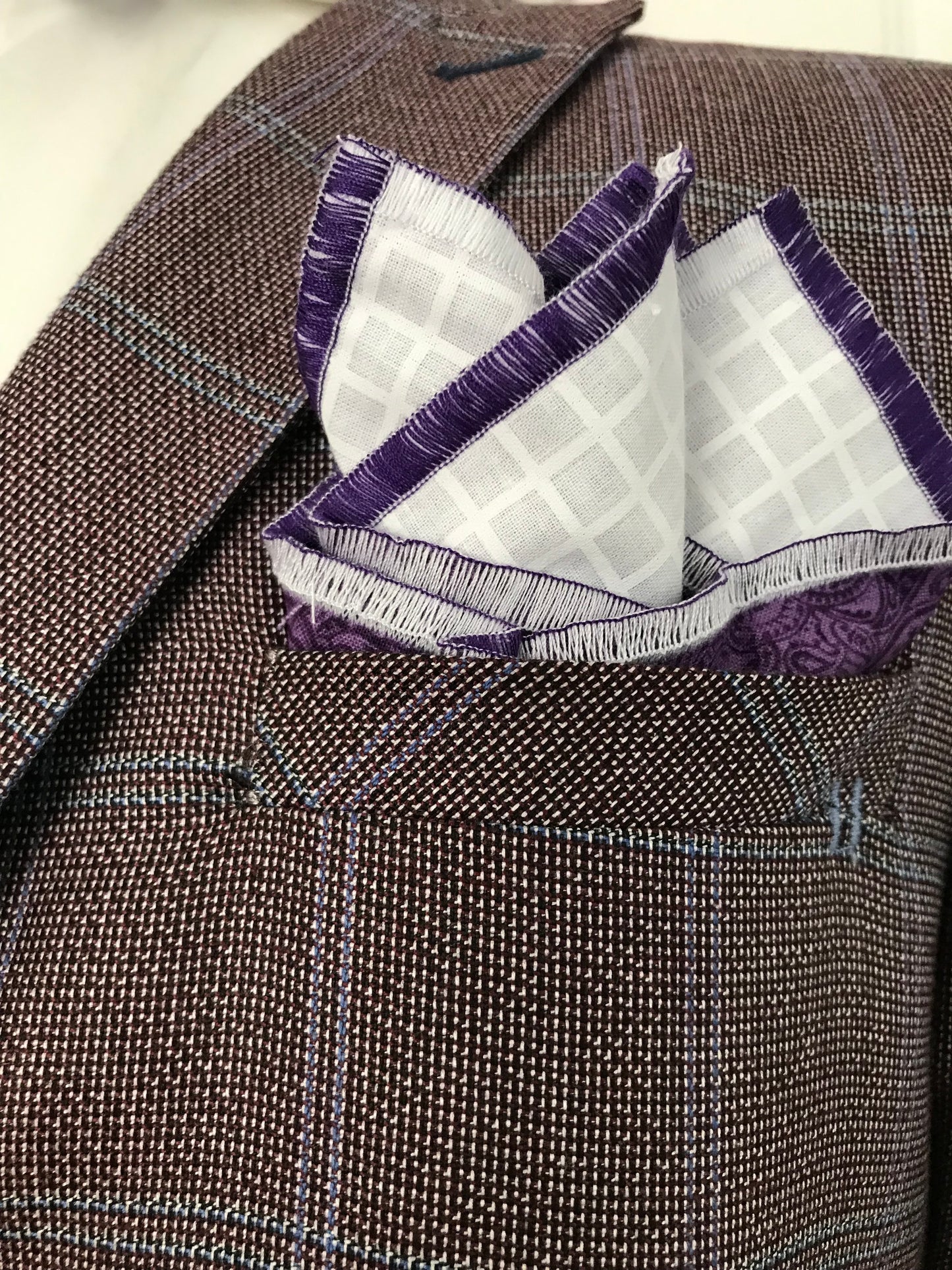 Purple print one purple print reversible Bowtie set (traditional)