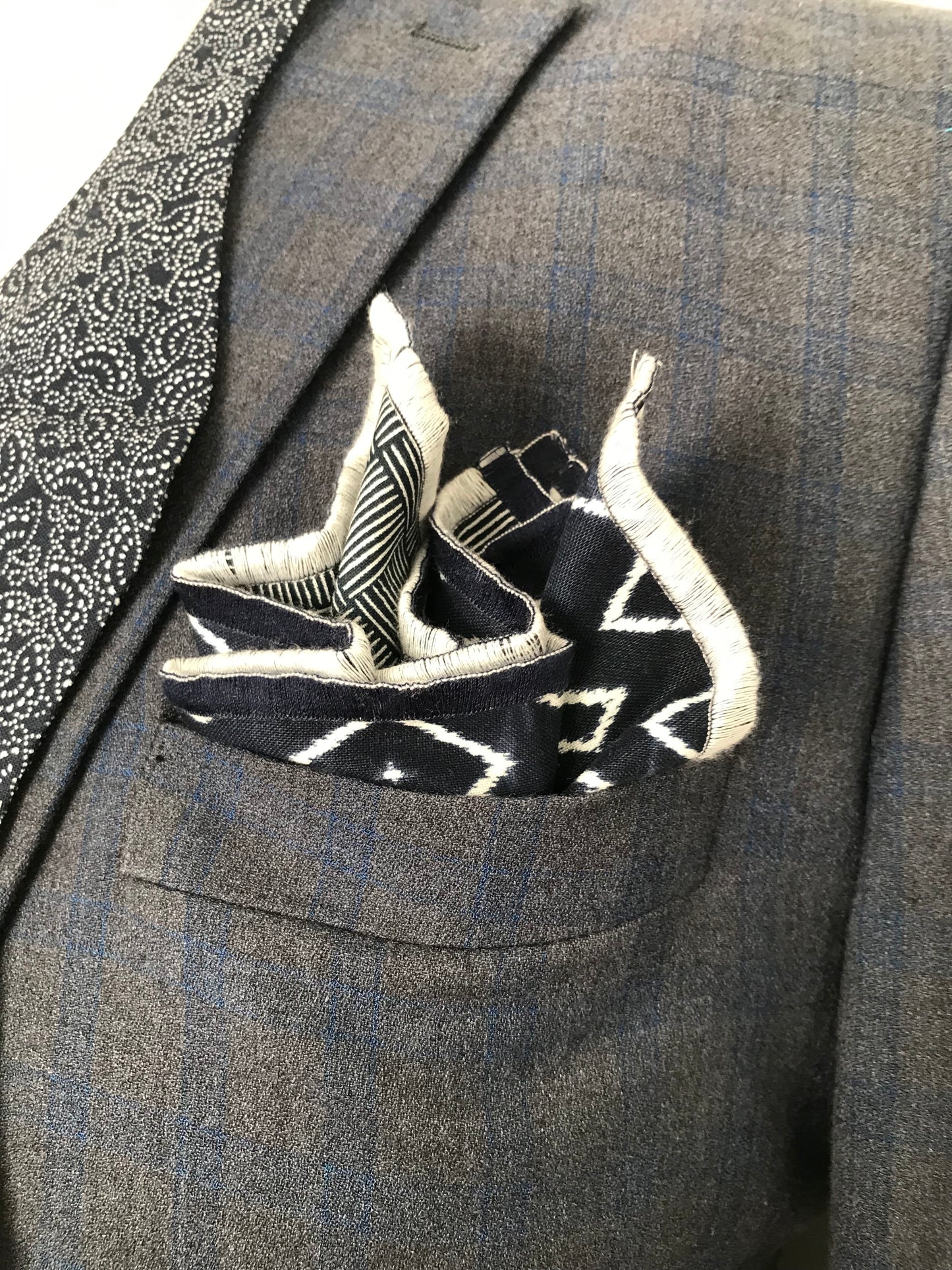 Mixed blue reversible Bowtie set (FATBOW)