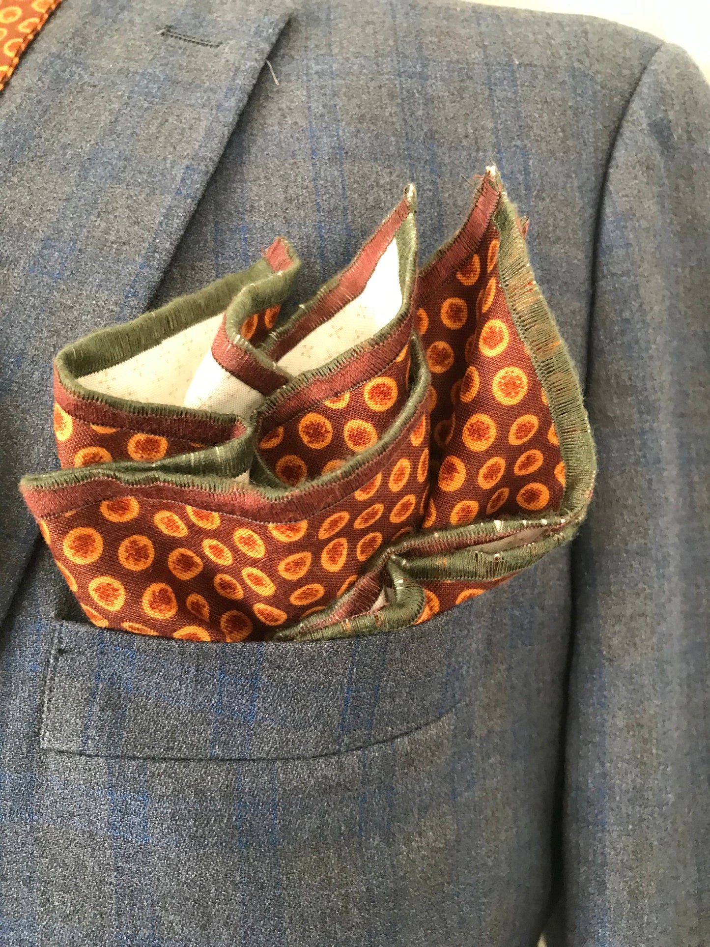 Rust on rust print reversible Bowtie set (FATBOW)