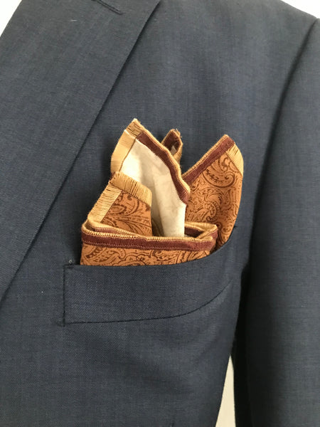 Coco and teal with beige print reversible Bowtie set