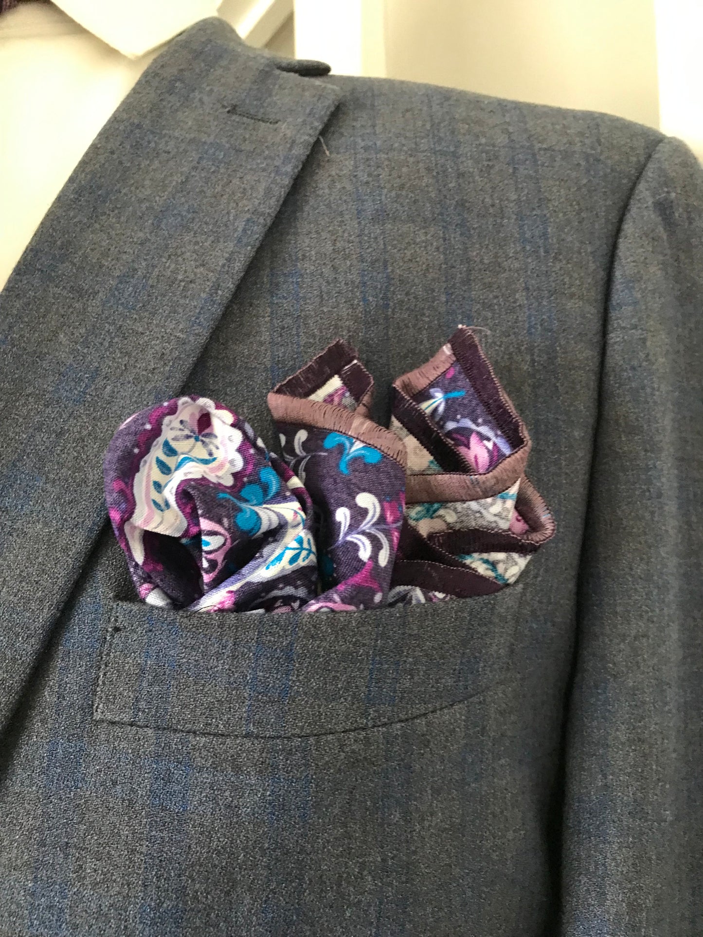 Purple print Tie set