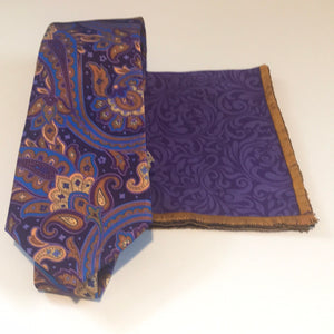 Purple and Gold Tie Set