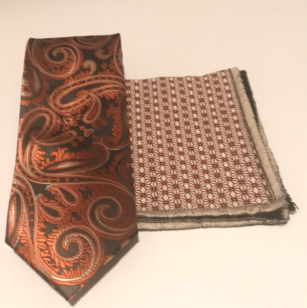 Black base with Burnt Orange Tie set
