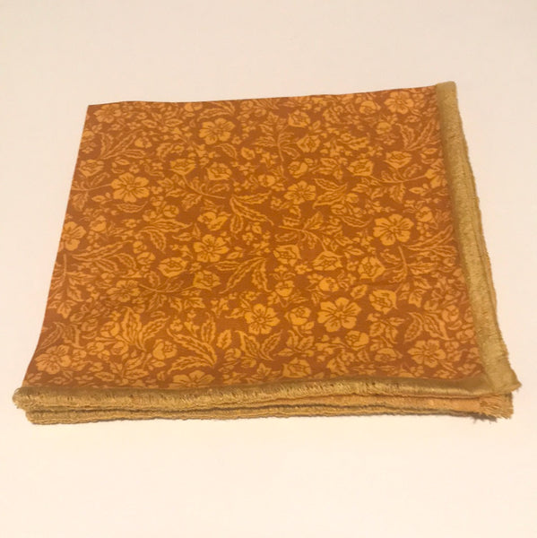 Burnt orange and golden print Tie set