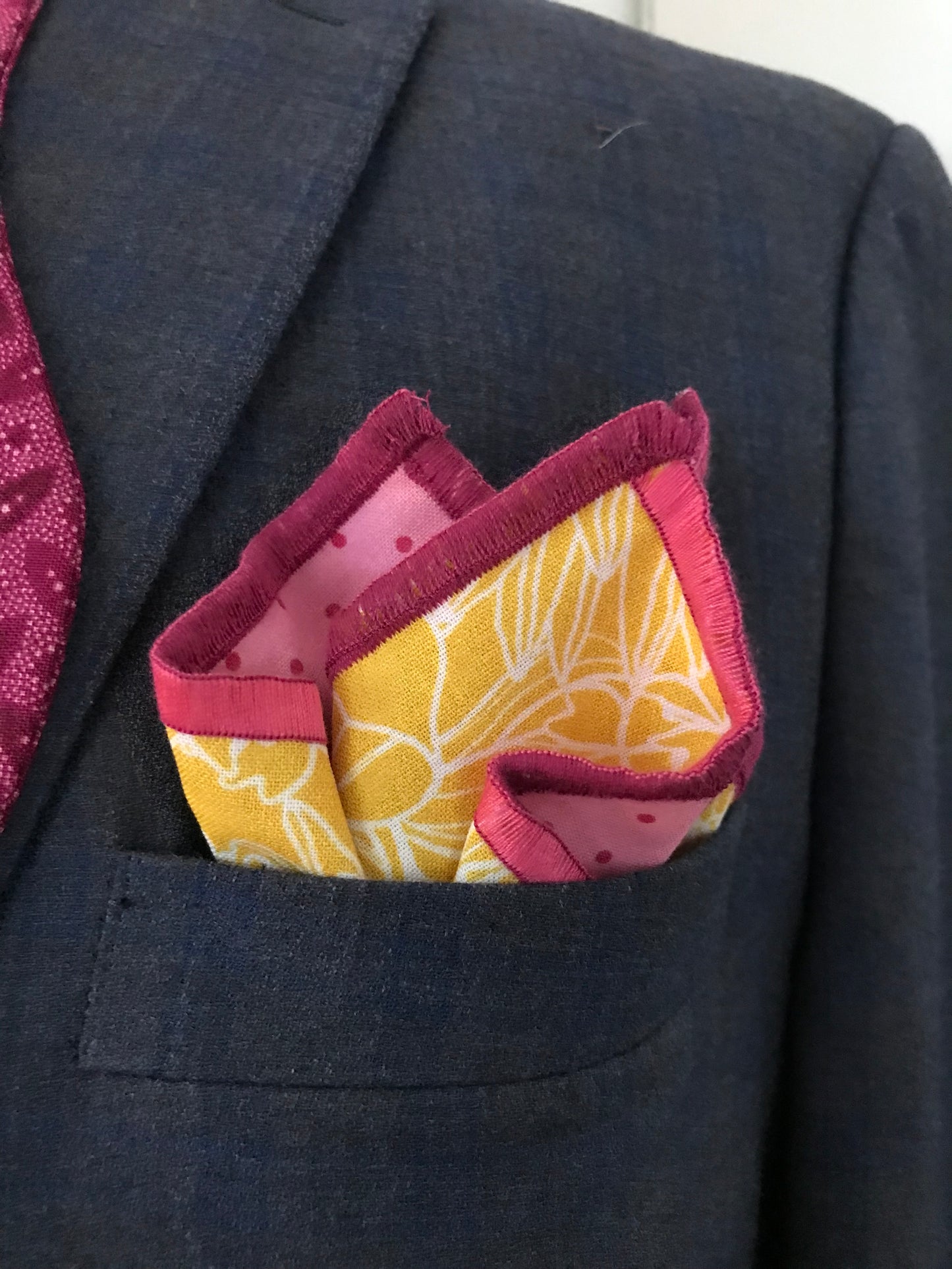 Green print and wine print reversible Bowtie set (FATBOW)