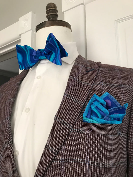 Teals and blue Bowtie set (traditional)