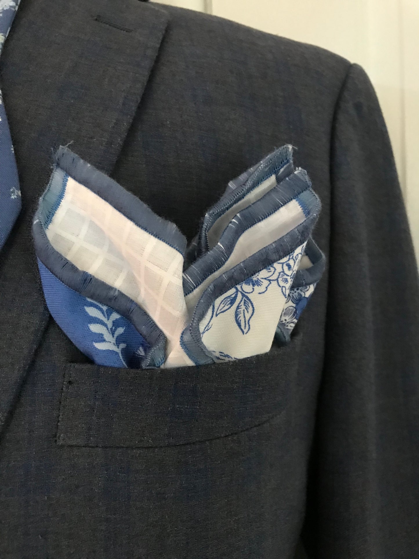 Blue print Bowtie Set (traditional)