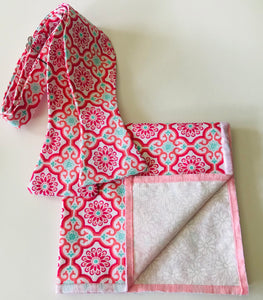Pink print Bowtie Set