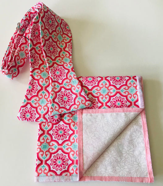 Pink print Bowtie Set