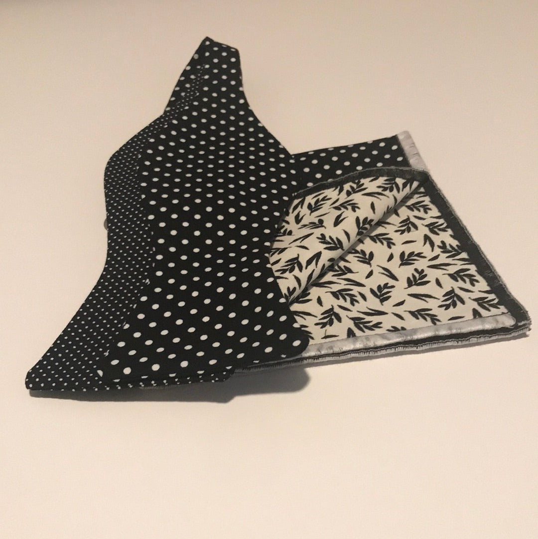 Small Black dot and Medium black dot  Bowtie Set