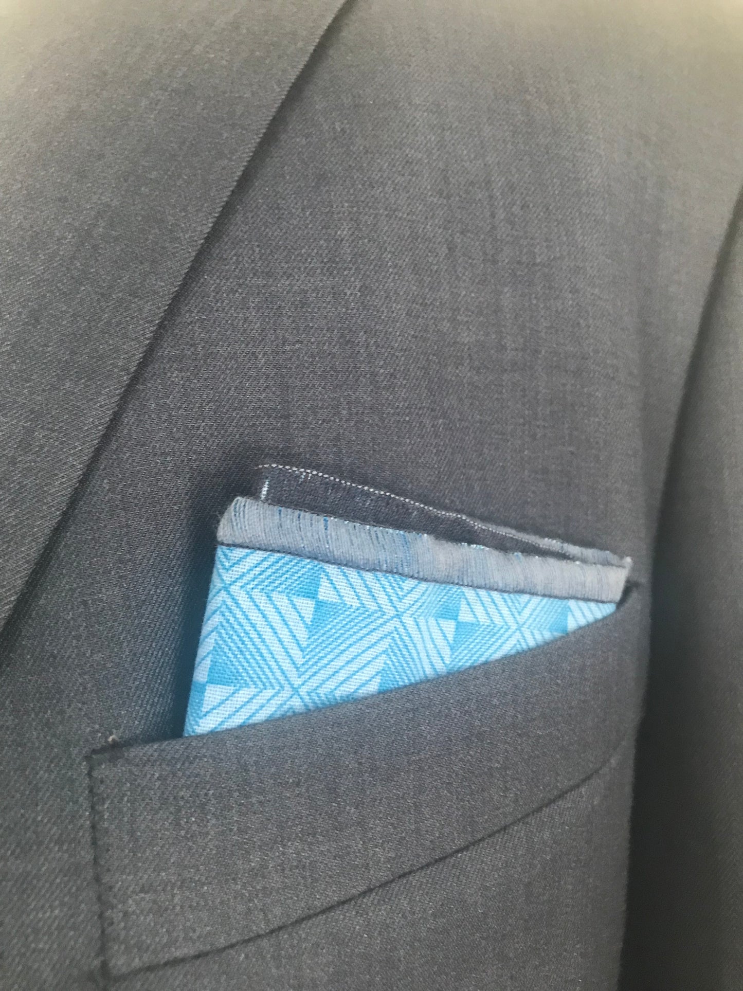 Blue stripe tie set