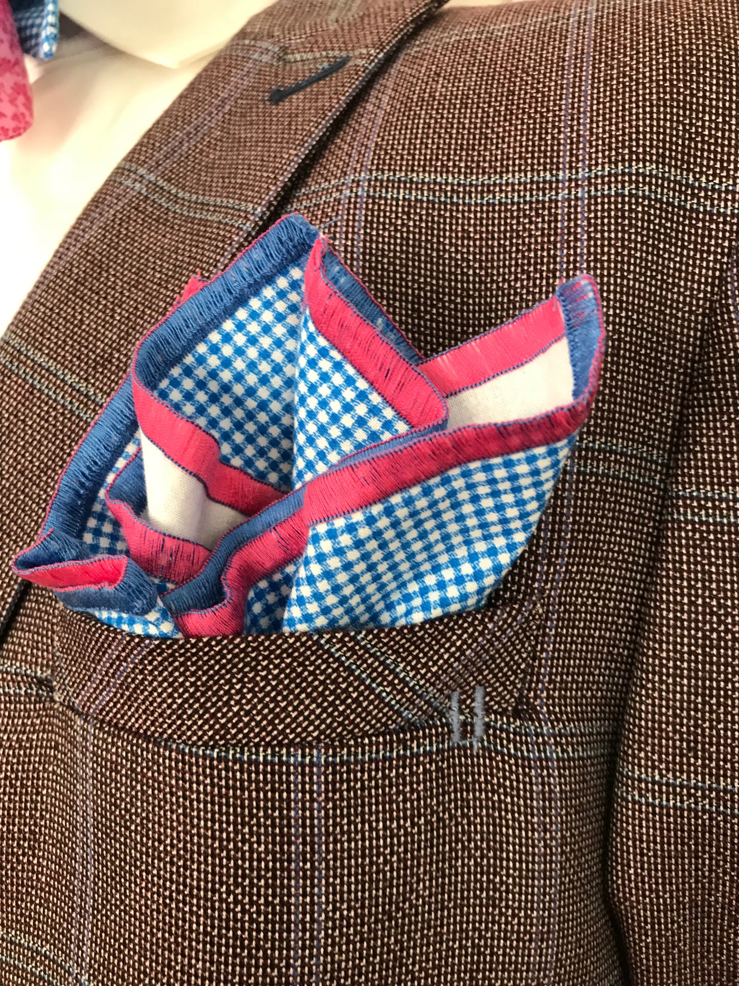 Pink and blue reversible Bowtie set (traditional)