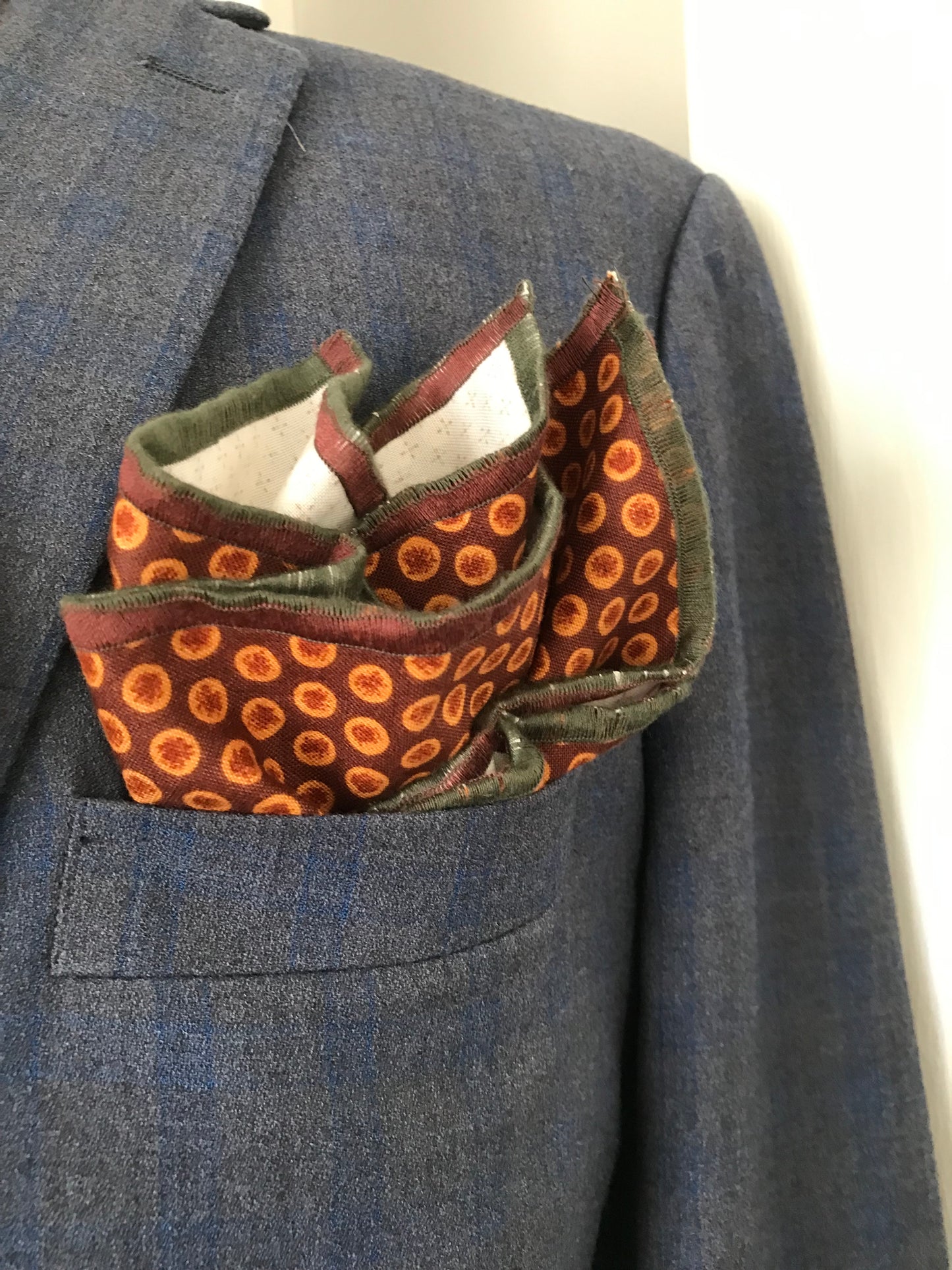 Rust on rust print reversible Bowtie set (FATBOW)