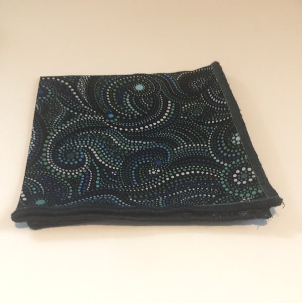 Green and Blue print Tie set