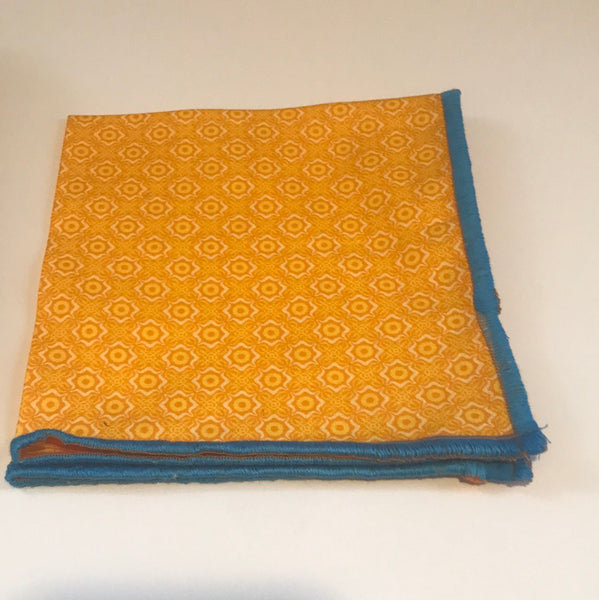 Orange and Teal with Gold tones Tie set