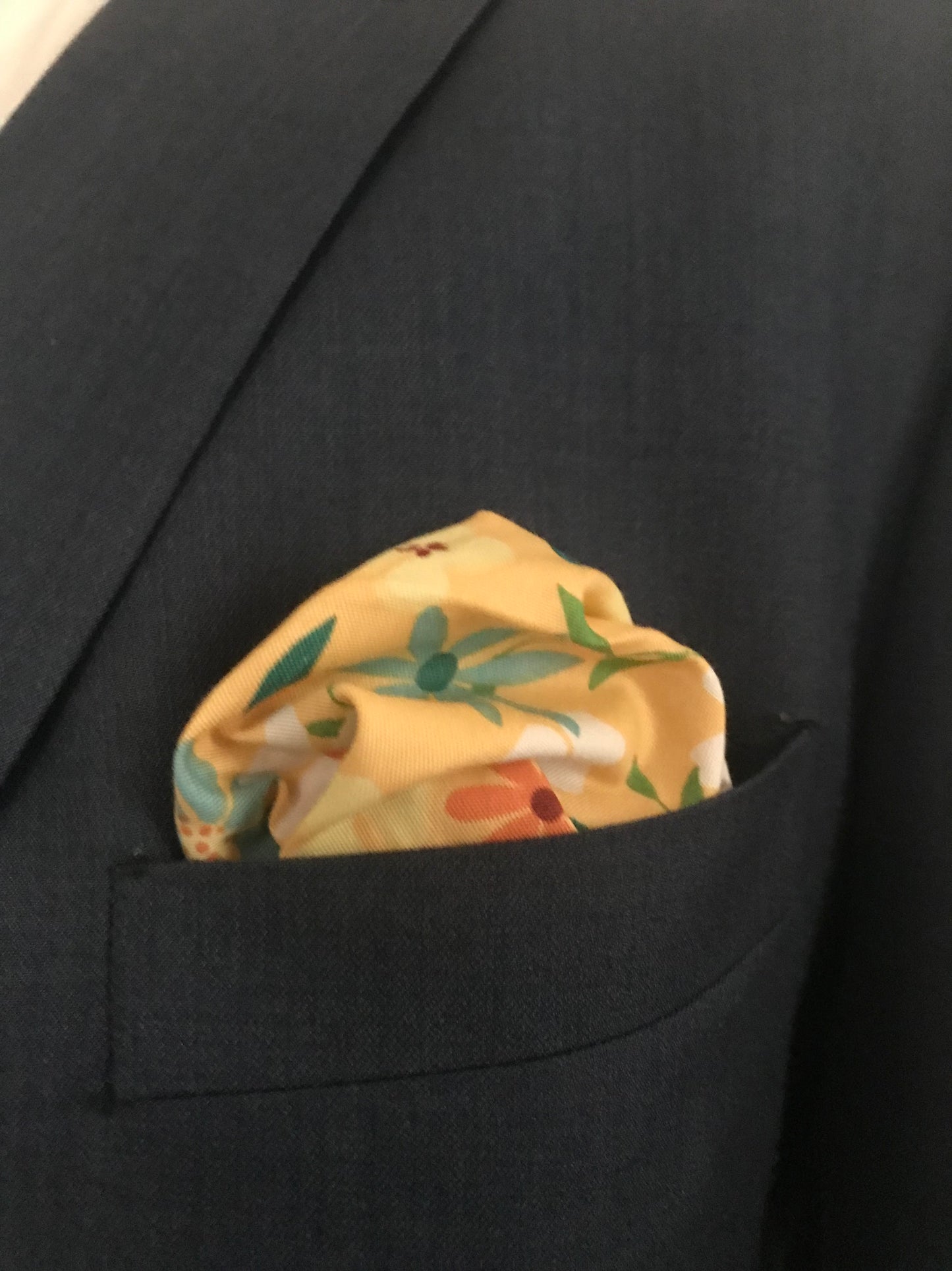 Royal blue and yellow Tie set