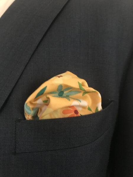Royal blue and yellow Tie set